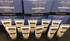 Neutrogena Ultra Sheer Dry Touch Sunscreen Lotion SPF 85 D/C'd Travel Sz Lot X10
