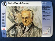 FELIX FRANKFURTER, SUPREME COURT (Notable People) Groiler STORY OF AMERICA Card 
