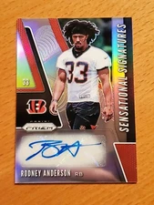 2019 Prizm Sensational Signatures #39 Rodney Anderson Bengals Rookie Auto
