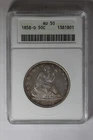 1858-O .50 ANACS  AU50  1800's half dollar, liberty seated half dollar