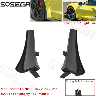For Corvette C8 Z06 E-Ray 2023 2024 2025 XL Extended Front Splash Guard Mud Flap