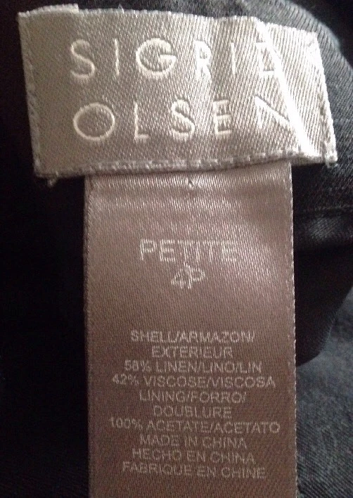 Pantalones negros Sigrid Olsen 4P para mujer Foto 3 de 4