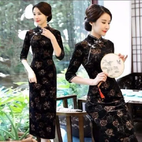 Niñas Estilo Chino Tradicional Modificado Cheongsam Nuevo Vestido Qipao Banquete Fiesta - Imagen 16 de 39
