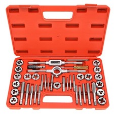 40PCS Tap and Die Set, Metric Size Standard M3 to M12, Threading Tool Set