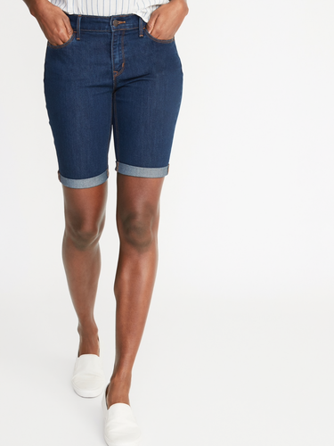 Slim Bermuda Jean Shorts for Women 