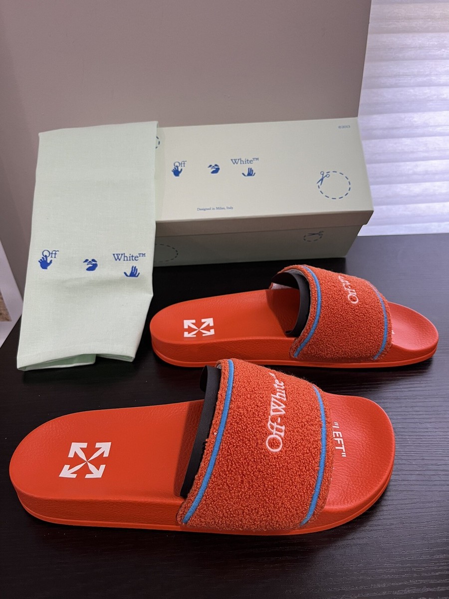 New Off-White Virgil Abloh Terry Embroidery Slide Sandal  display picture 1