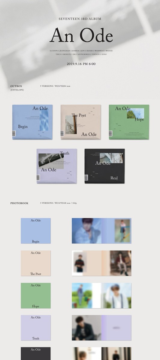 SEVENTEEN K-POP [AN ODE] 3rd Album Ver.1 - Brand New & Sealed With