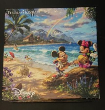Thomas Kinkade Disney Puzzle 750 pcs Mickey Minnie Mouse Hawaii Beach Romance