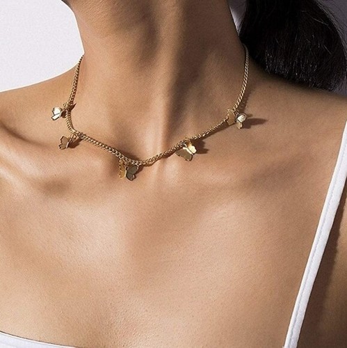 Brandy Melville Gold Butterfly Necklace 