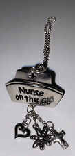 Nurses Hat Gifts Nursing Graduation Gifts ER RN Charm Keychain Heart Cross