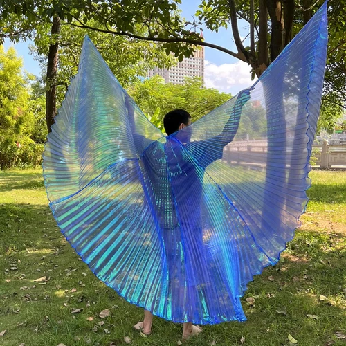 Transparent Belly Dance Wings Stage Performance Dancing Props - Picture 10 of 42