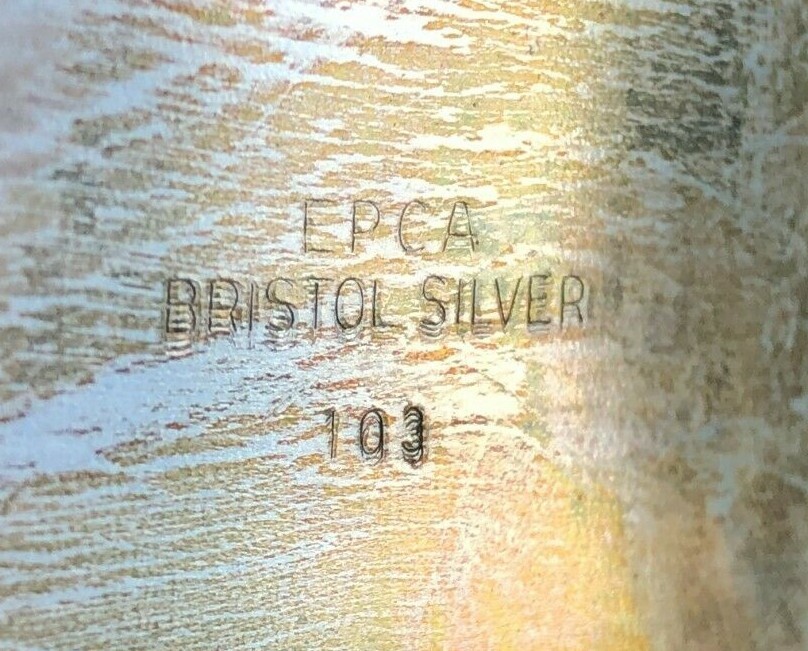 Antique Vintage EPCA Bristol Silver 103 9 1/2” Serving Tray With