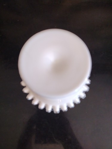 Fenton Silvercrest Milk Glass Compote 4" X 5" Diameter - Picture 3 of 4