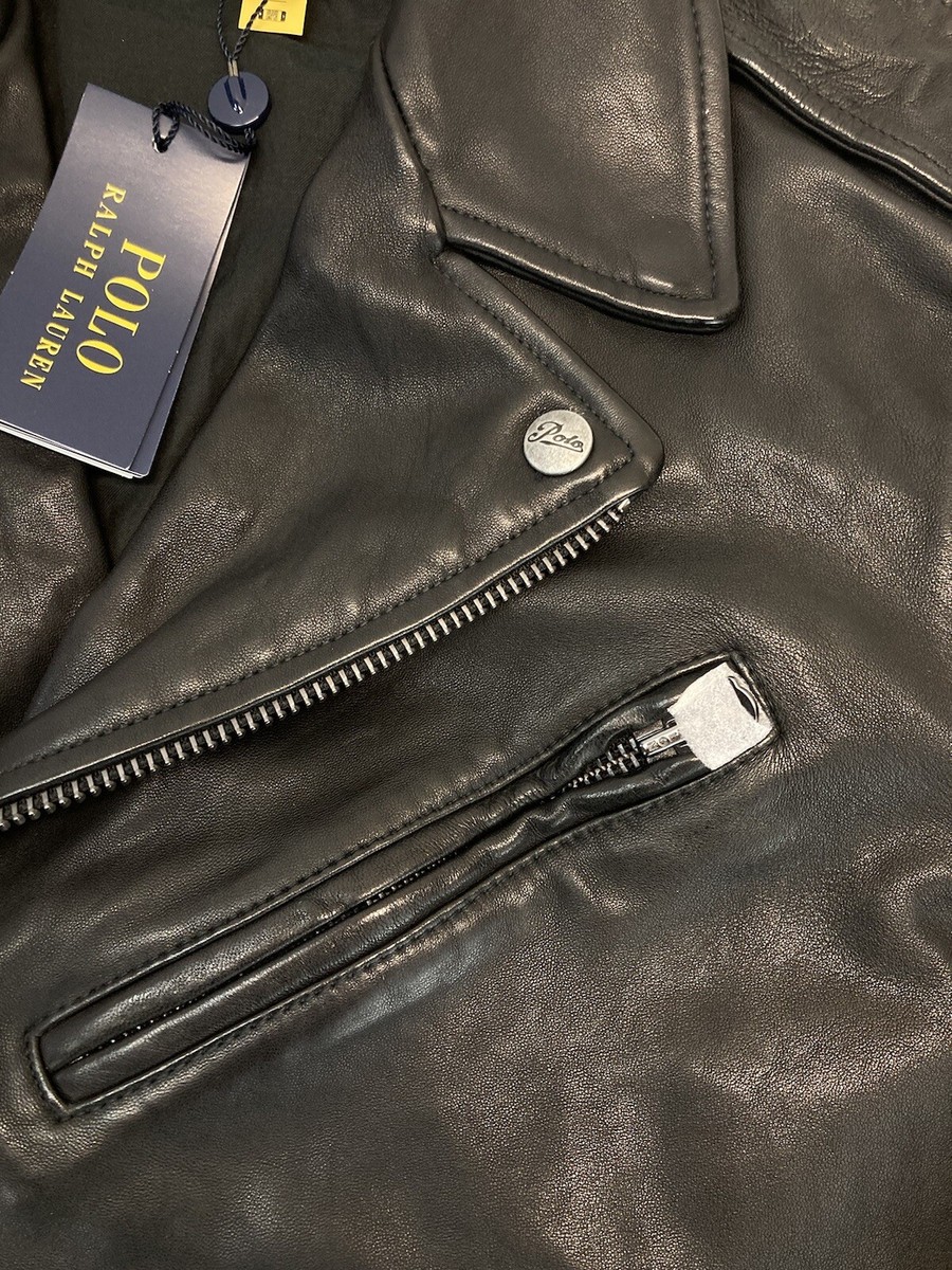 定価約10万★Polo Ralph Lauren★モーターサイクルジャケット★黒 Polo Ralph Lauren /ポロラルフローレン/モーターサイクル