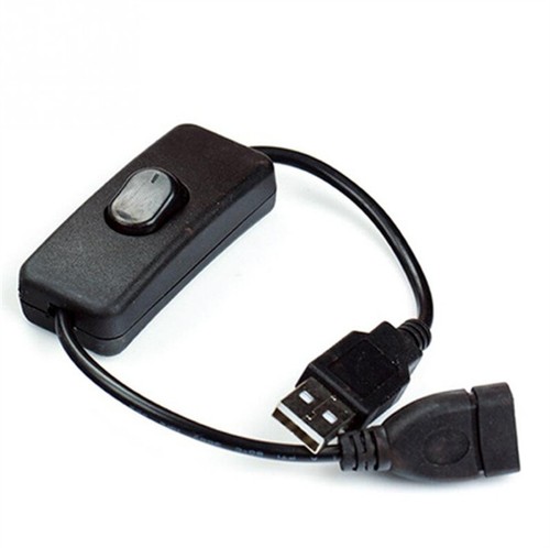 Greluma 2x DC-USB Kabel Mit Ein/Aus Schalter – 28 Cm, Weiß, Für Dashcam, Lampe, Lüfter, LED-Streifen