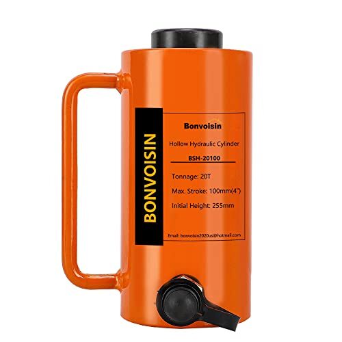 20T 4 Inch Hollow Hydraulic Cylinder Jack Porta Power Ram Single