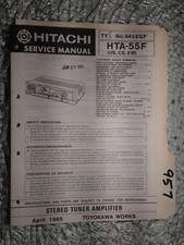Hitachi hta-55f service manual original repair book stereo radio tuner amp