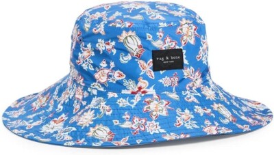 NEW rag & bone ADDISON CRUISE HAT REVERSIBLE BLUE RETRO  display picture 1