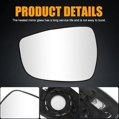 Left Passenger Side Mirror Glass for Hyundai Accent 2011-2018 Heated Back Base - Picture 7 of 12