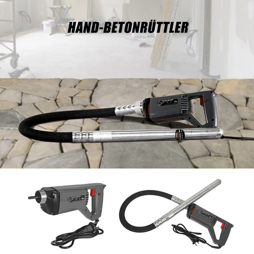 Mauk Hand Betonrüttler 800 W mit flexibler Welle - Handrüttler Flaschenrüttler
