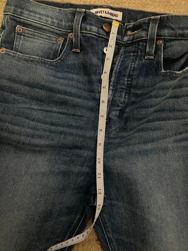 Madewell Rivet & Thread 28 x 25 Women's Blue Jeans Regular Rise Used - Picture 5 of 11