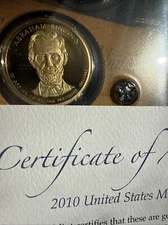 2010 S Abraham Lincoln Presidential Dollar from U.S. Mint Proof Set $1 Coin