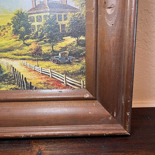 Vintage Gemälde rustikal Holzrahmen rustikal Landhaus Cottagecore Galerie Wand - Bild 8 von 10