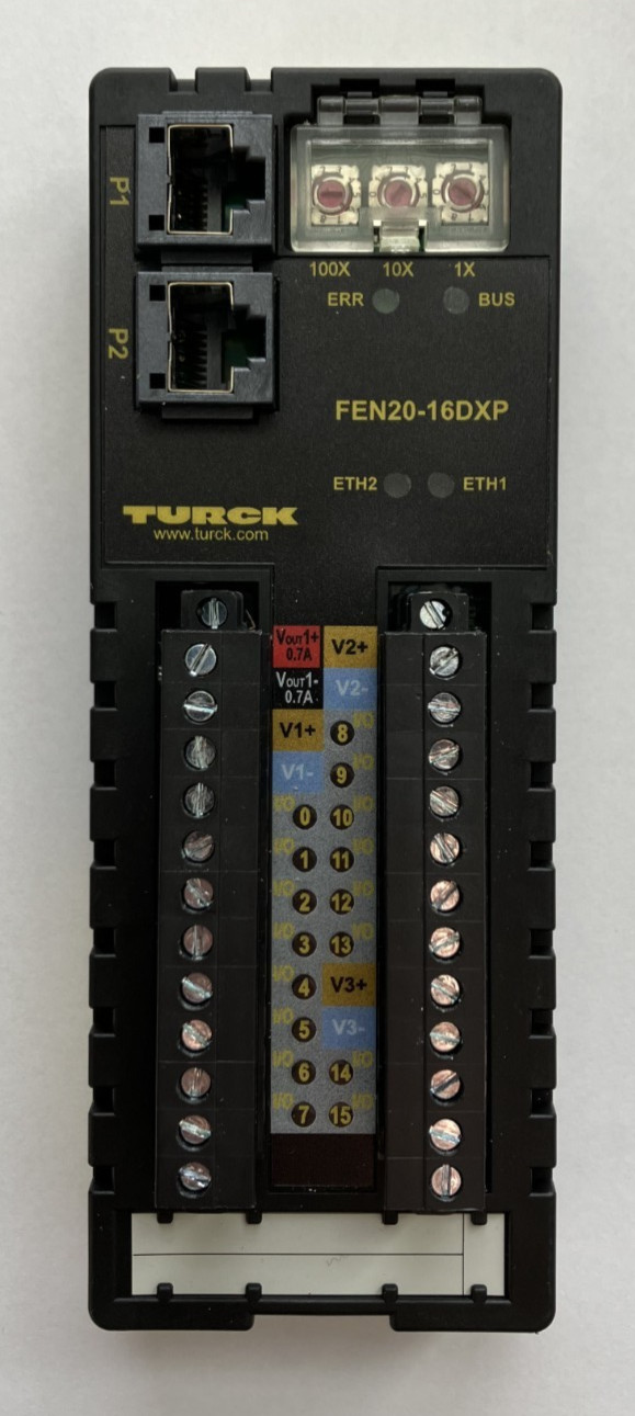 Turck FEN20-16DXP Compact IP20 Multiprotocol Ethernet I/O Station F/W Ver. 3.6