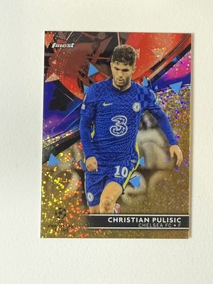 Christian Pulisic 2021-22 Topps Finest UCL Gold Sparkle /50