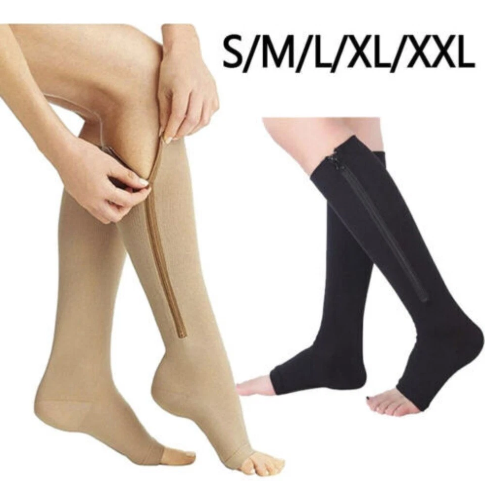 Thrombosestrümpfe als Kompressionsstrümpfe mit Reißverschluss für Stützung Neu - Bild 2 von 4