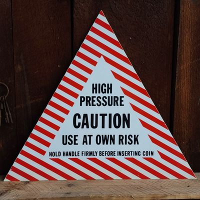 #ad #ad Vintage Triangle High Pressure Caution Car Wash Plastic Warning Sign $25.99