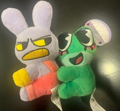 The Amazing Digital Circus Jax and Ribbit Plush Magnetic Keychain Pair