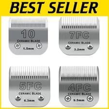 Detachable Pet Clipper Blades - Ceramic & Stainless Steel