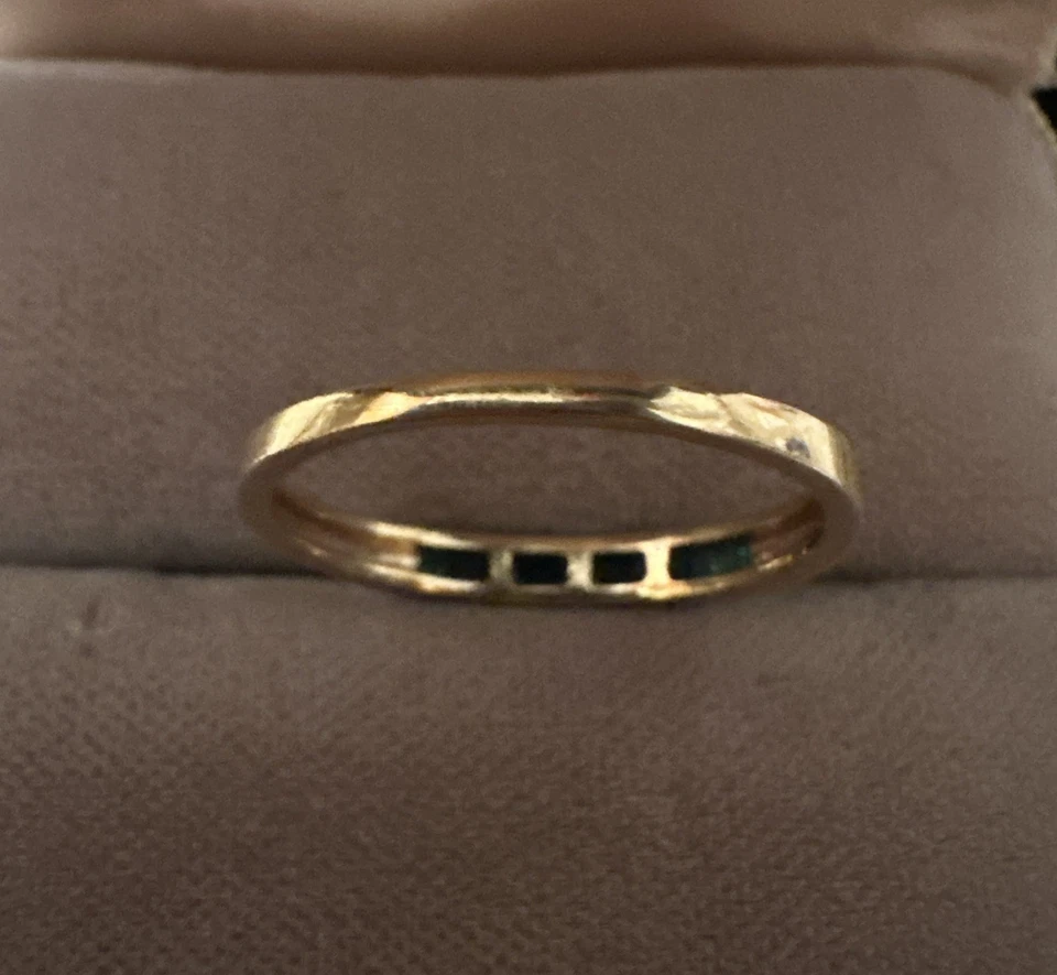 Ring, Gg 750, Smaragde, Ringschiene 1,5 mm bis 2,7 mm - Bild 4 von 4