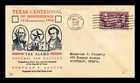 Dr Jim Stamps Linprint Cachet Scott 776 Texas Centennial First Day Issue