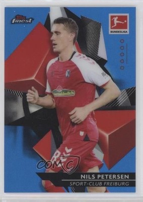 2020-21 Topps Finest Bundesliga Blue Refractor 106/150 Nils Petersen #41 7m3