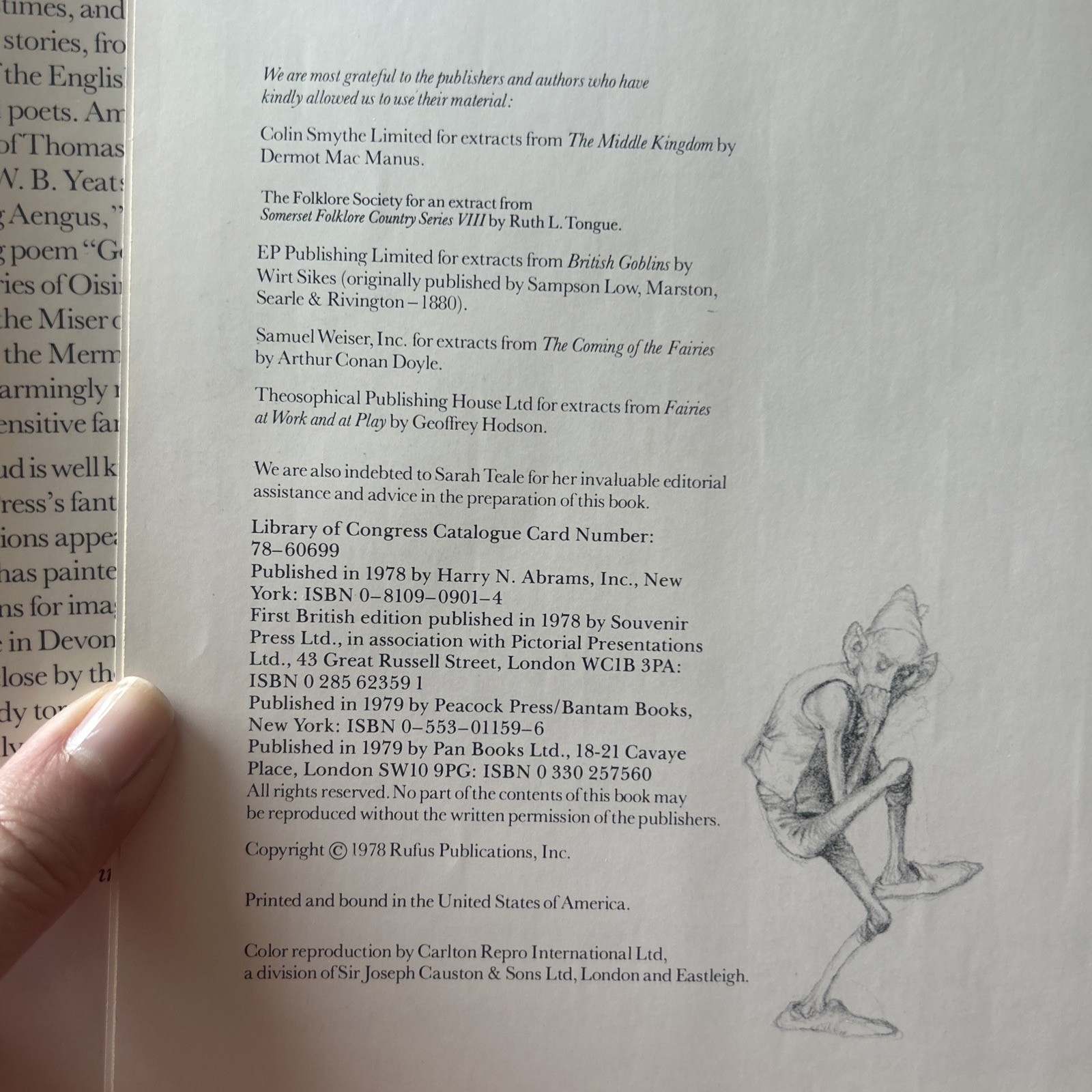 FAERIES HC/DJ 1978 Described & Illustrated Brian Froud & Alan Lee Please Read thumbnail 10