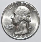 1945 Washington Quarter CHOICE BRILLIANT UNCIRCULATED (L246)