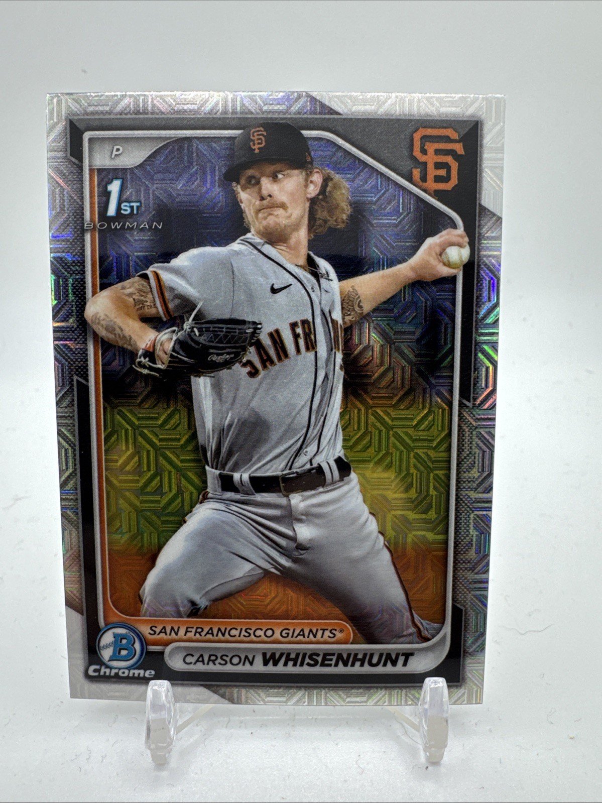 2024 Bowman Chrome Prospects (Mojo Refractor) #BCP-96 Carson Whisenhunt
