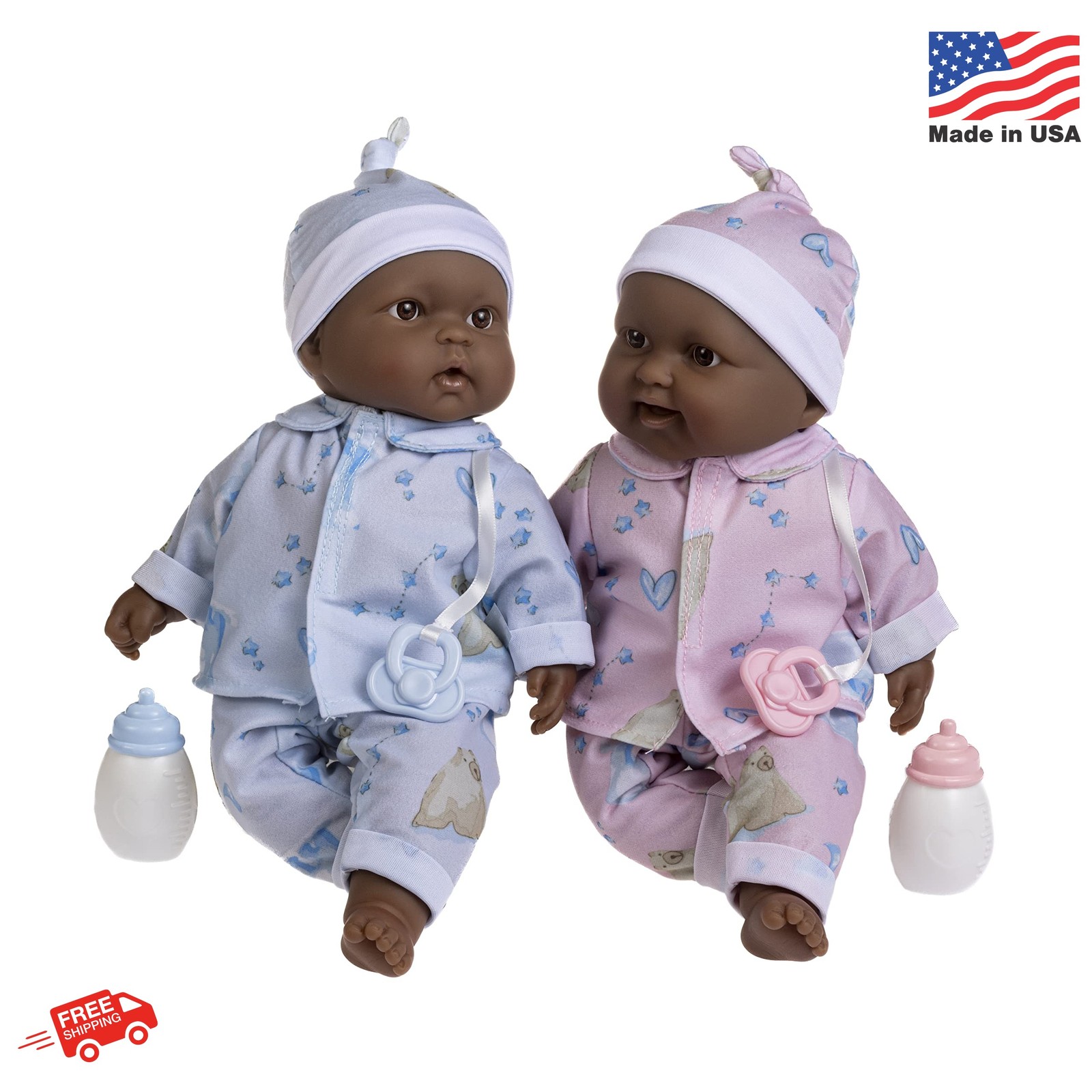 JC Toys Lots to Cuddle Babies 20 inch Soft Body Twin Dolls