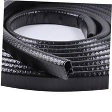 Edge Trim U-Channel Rubber Trim Edge with Metal 1/2" X 3/8" - Fit 26Foot Black