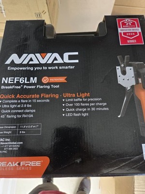 NEW NAVAC NEF6LM Power Flaring Tool Copper Pipe Rechargeable Battery  Orange