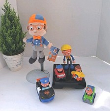 NWT Blippi TALKING Plush NEW ;  Lot of Blippi Lunch Box Toys; 6 PCS EUC/Mint 