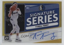 2020 Panini Donruss Optic Signature Series Gold Prizm 7/10 Tyrell Terry Auto lz7