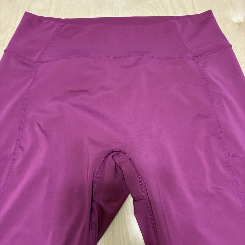 Leggings Buffbunny Collection Eco tiro alto para mujer 3X Magenta Gimnasio Yoga Foto 4 de 4