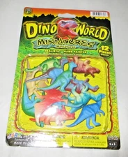 JARU, Inc DINO WORLD Miniatures, Realistic, Hand Painted, 12 Pieces NEW