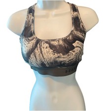 Under Armour Sports Bra Womens Medium Black & White Crossback Padded Bra