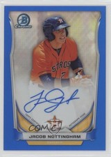 2014 Bowman Chrome Prospect Blue Refractor 3/150 Jacob Nottingham Auto 2x4