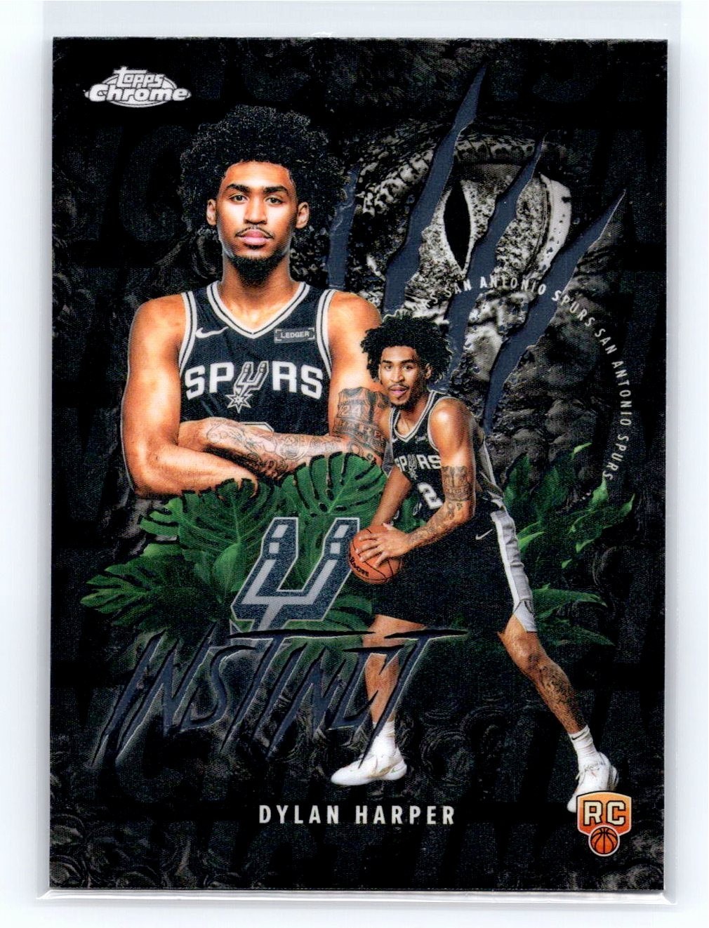 2025-26 Topps Chrome Dylan Harper Instinct #INS-12 RC San Antonio Spurs