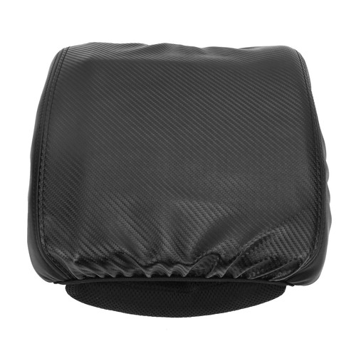 ・Black Center Console Armrest Box Cover Carbon Fiber Style For 2015‑2020 - Picture 2 of 12